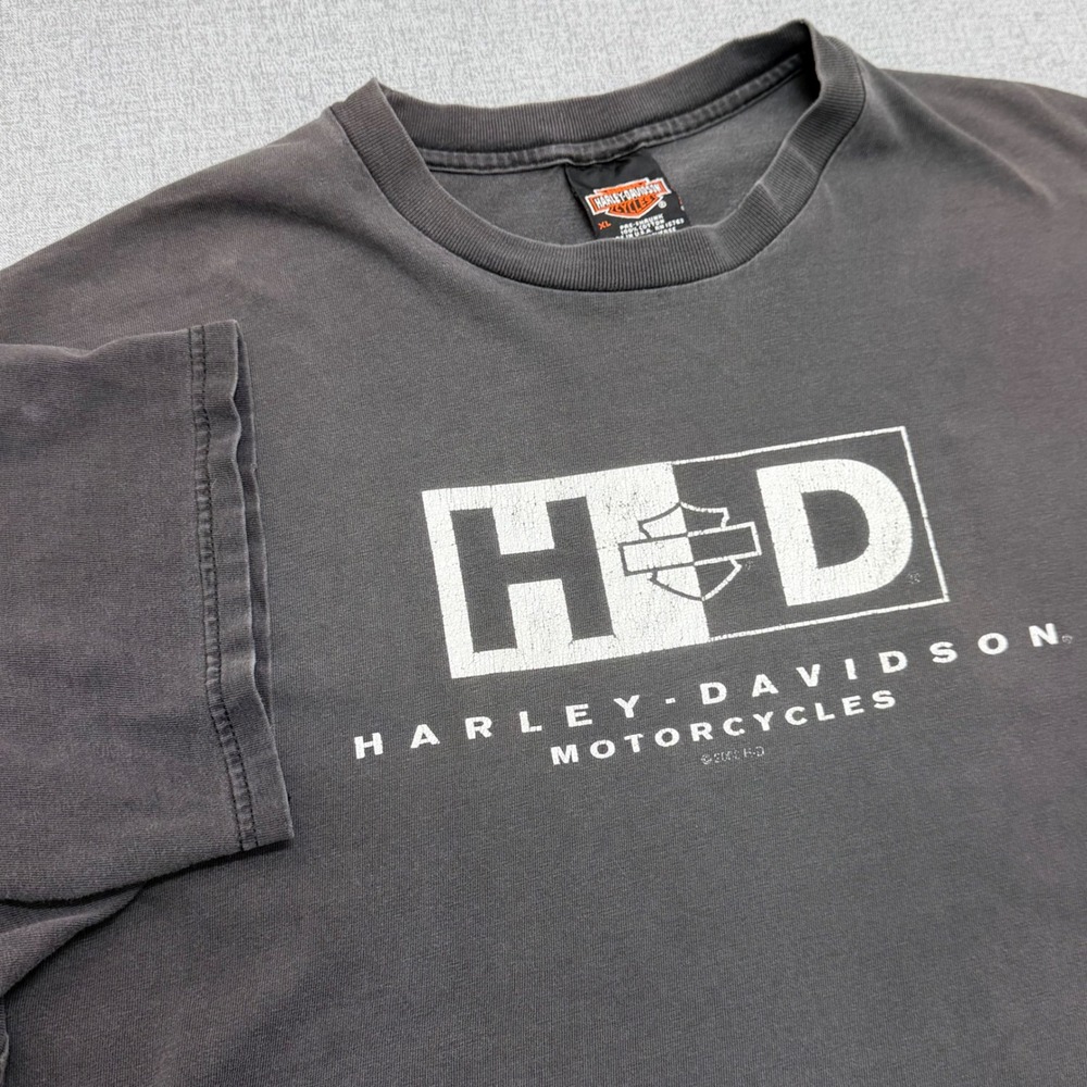 Vintage Harley Davidson T Shirt Mens XL Green Mountain VT USA Made Biker 2002